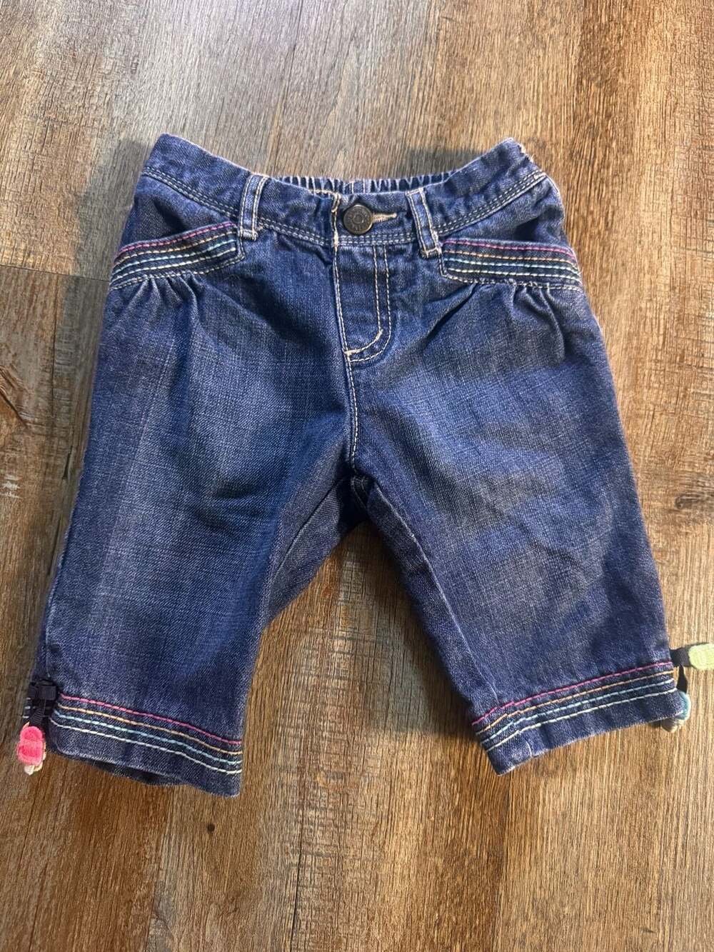 Y2K Gymboree Denim Shorts Size 18-24 Mos Ice Cream Applique